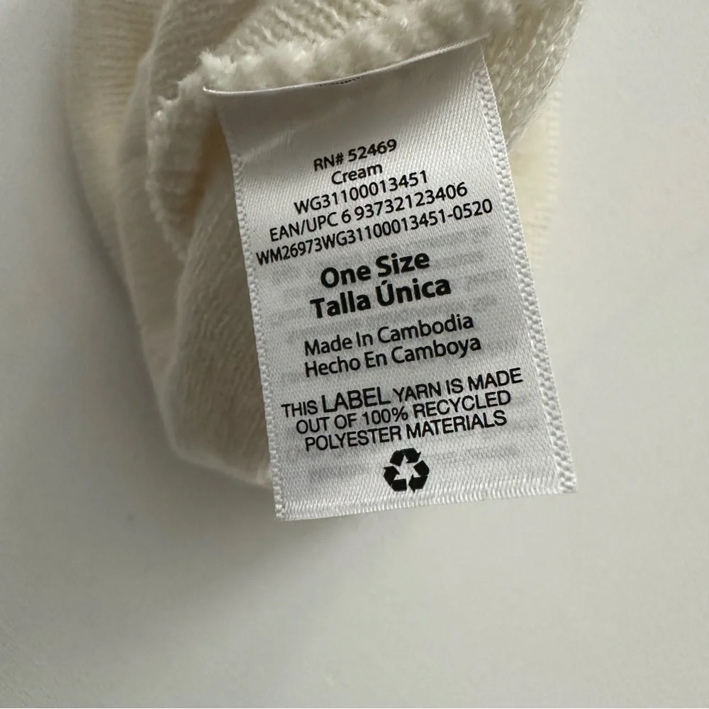 Cream Winter Hat ONE SIZE